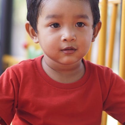 A young child at a playground