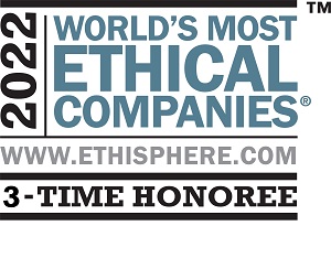 2022 World's Most Ethical Companies 3 Time Winner logo