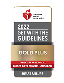 Get with the guidelines heart failure gold plus award logo
