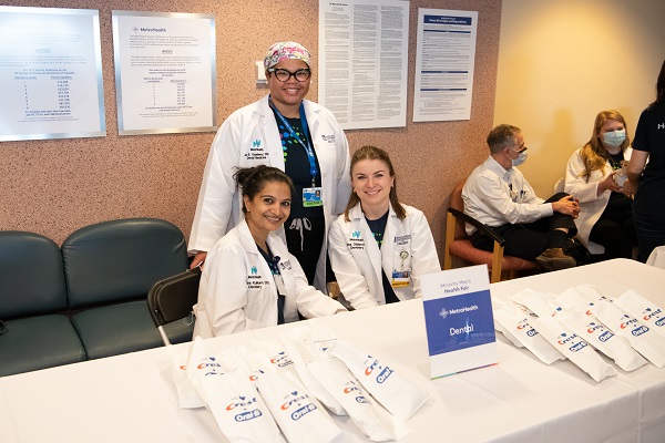 MetroHealth employees serving patients at the Minority Men's Health Fair