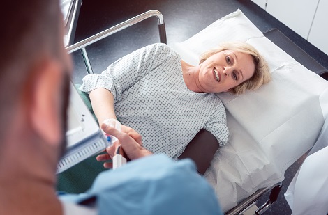 patient going into surgery for endoscopic procedure