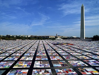 AIDS Quilt on display in Washington DC
