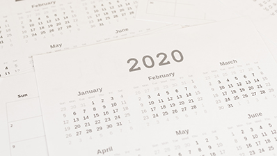 A 2020 calendar