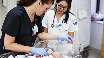 NICU Nurse with Baby