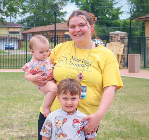 Danielle Grantham and her children