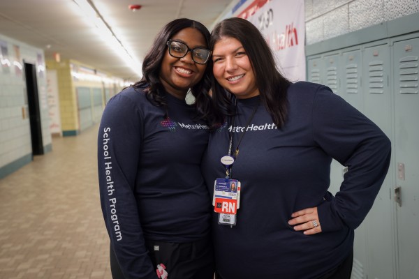 Two MetroHealth School Health Program providers