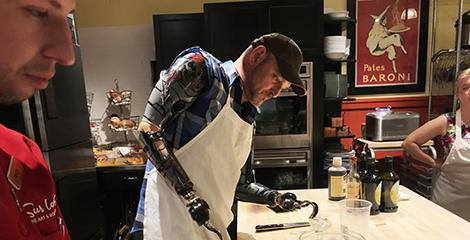 Billy Parker at Amputee Cooking Class