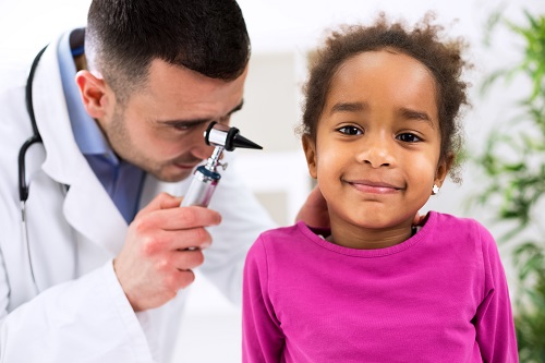 ent doctor with little girl