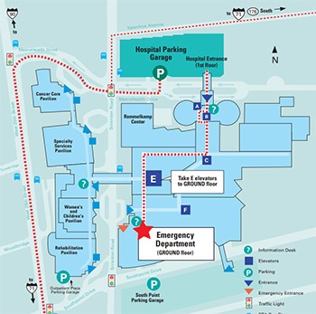 Emergency Department Entrance Construction at MetroHealth Main Campus