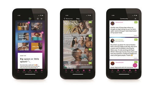 Example of Positive Peers app on iPhone
