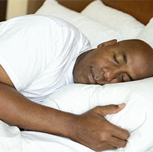 Picture of man getting good night's sleep
