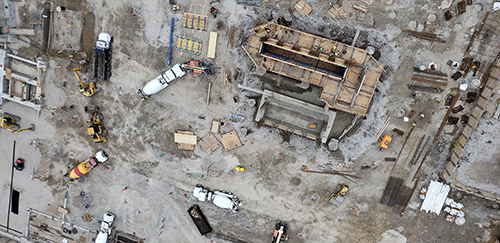 View of Construction Site for new MetroHealth Hospital