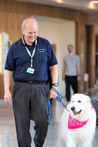 Mike Falatach and Rosie the dog