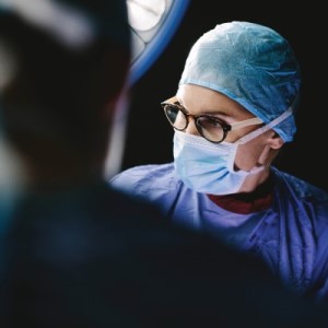 Doctors in an operating room