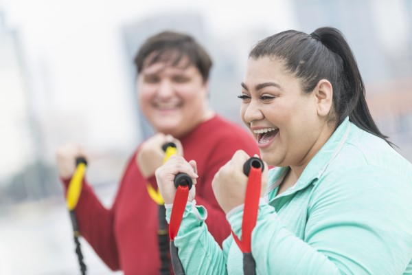 People in a fitness class