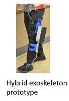 Research at MetroHealth Rehabilitation Institute hybrid exoskeleton prototype