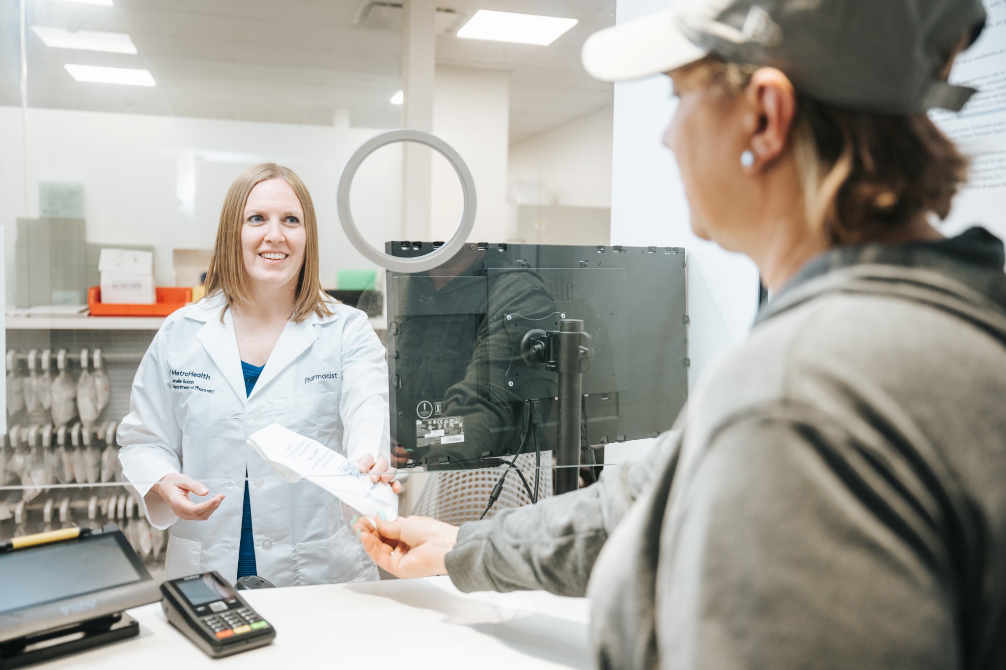 Pharmacist working in pharmacy