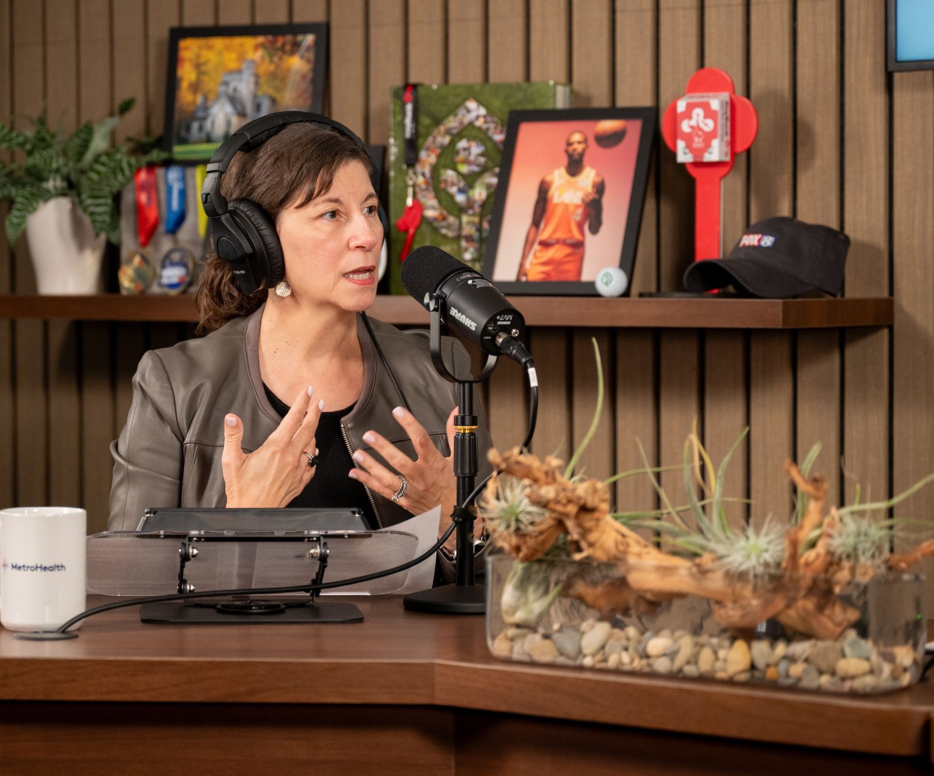 Christine Alexander Rager MD speaking for a podcast
