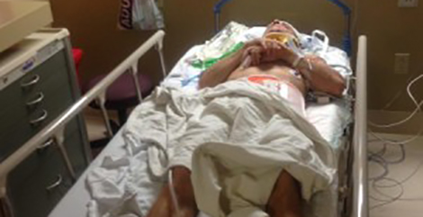 Tim in hospital