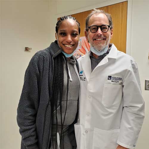 Xhanti Williams and her doctor