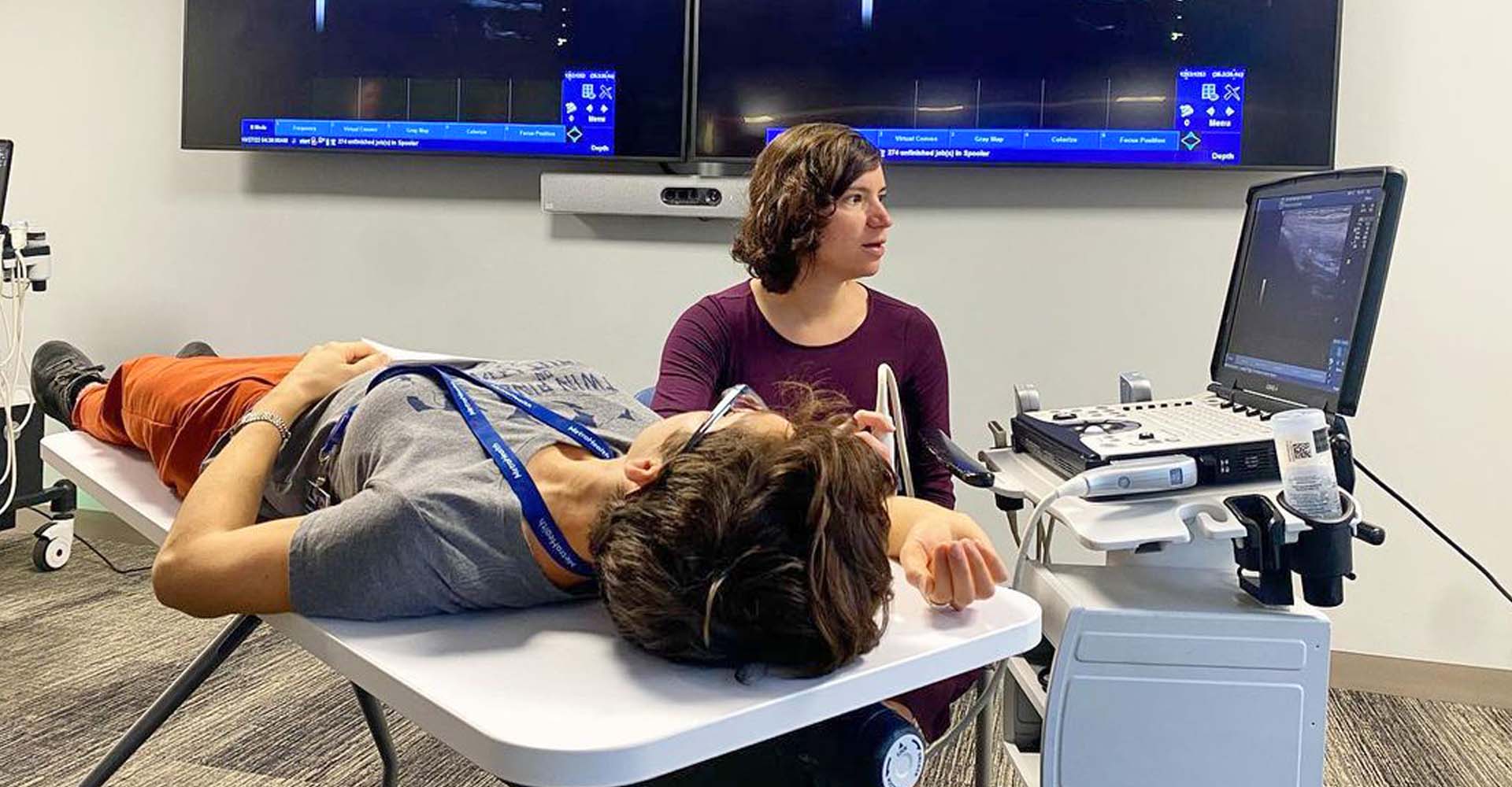 patient getting an ultrasound on their arm