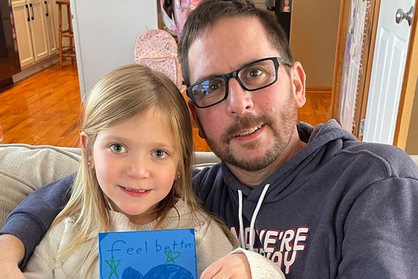 Dave Lengyel with his daughter