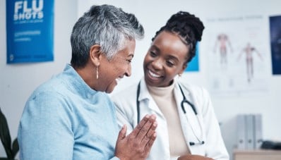 Doctor and patient talking