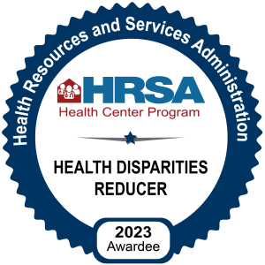 2023 Community Health Quality Recognition Health Disparities Reducer badge