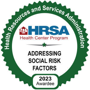 2023 Community Health Quality Recognition Addressing Social Risk Factors badge