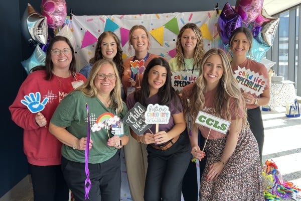 Jessica and members of the Child Life team.
