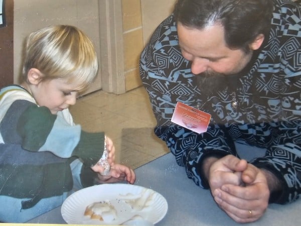 Brody at a young age with his father