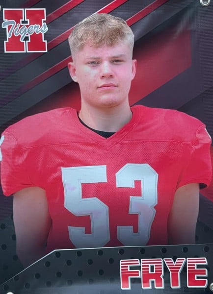 Brody Frye in his football photoshoot