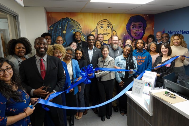 Ribbon cutting at new School Health Program clinic in John Marshall High School