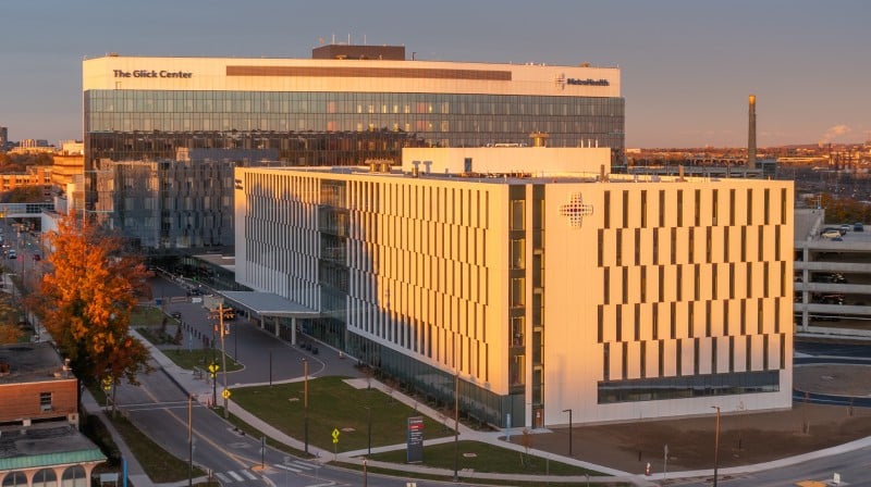 Render of MetroHealth Main Campus with the Outpatient Health Center