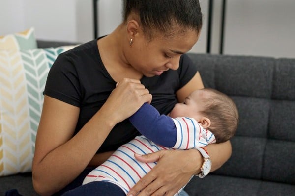 Woman Nursing her baby