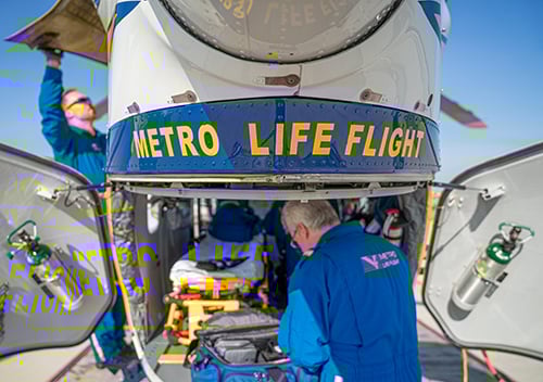 Life Flight preparation to load