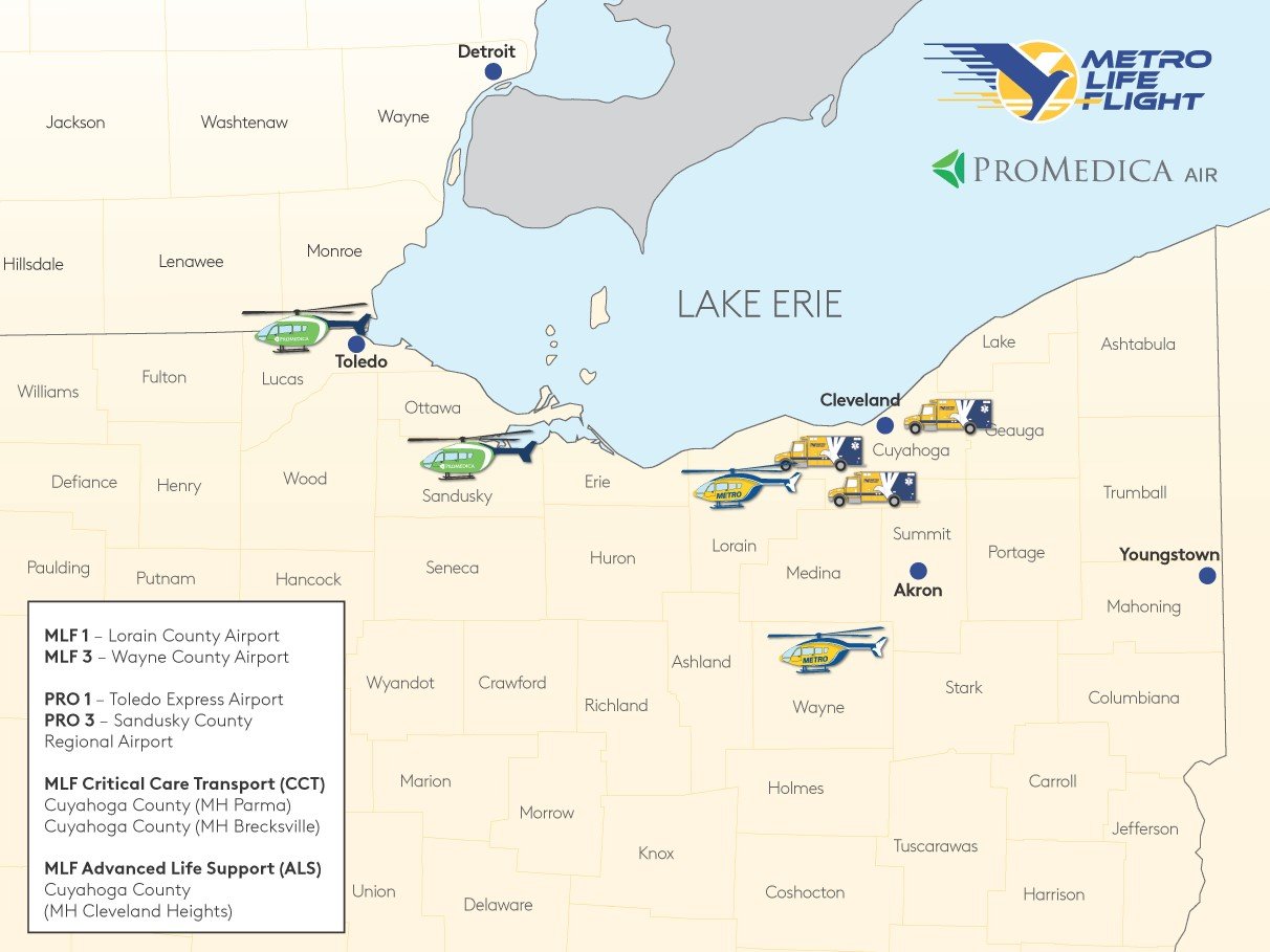 Life Flight map
