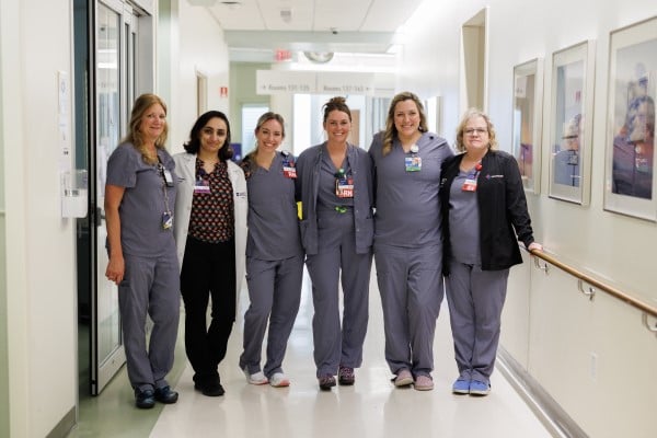 Group of nurses in hallway