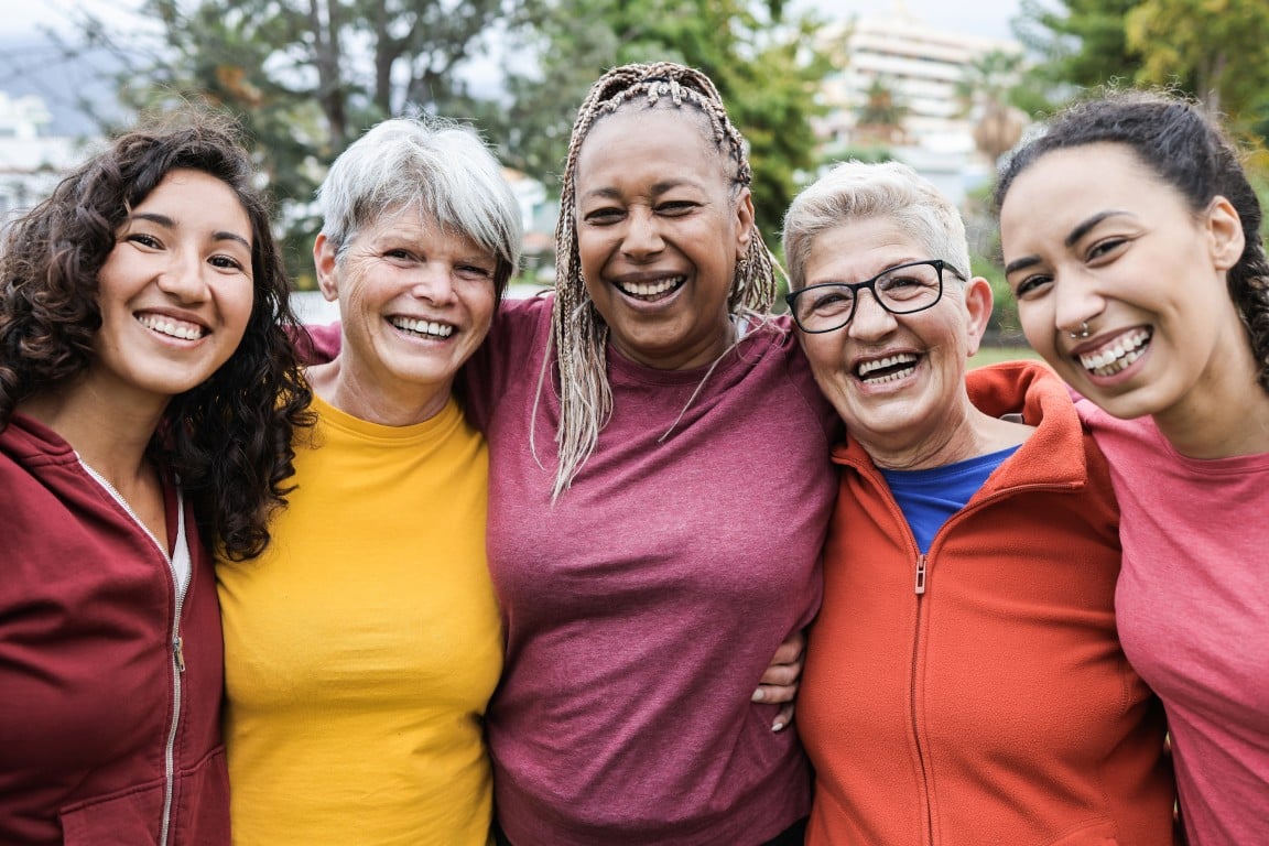 Group of women smiling