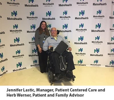 Jennifer Lastic, Manager, Patient Centered Care and Herb Werner, Patient and Family Advisor.