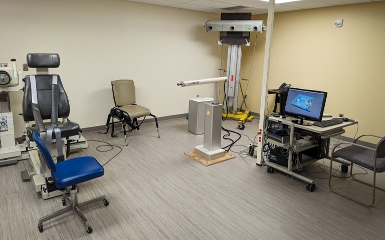 Interior of Rehabilitation Institute Lab showcasing equipment
