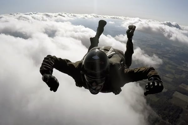 Tim Angelone skydiving