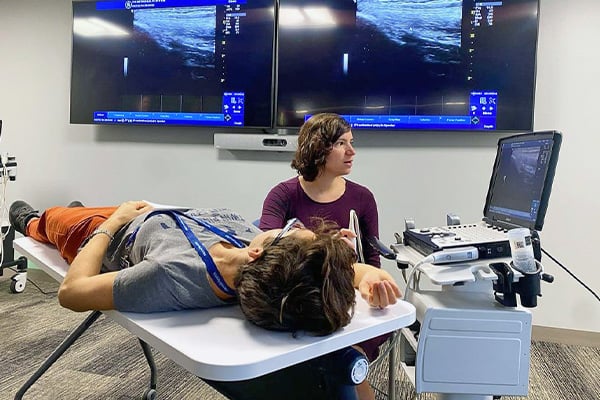 Patient receiving ultrasound