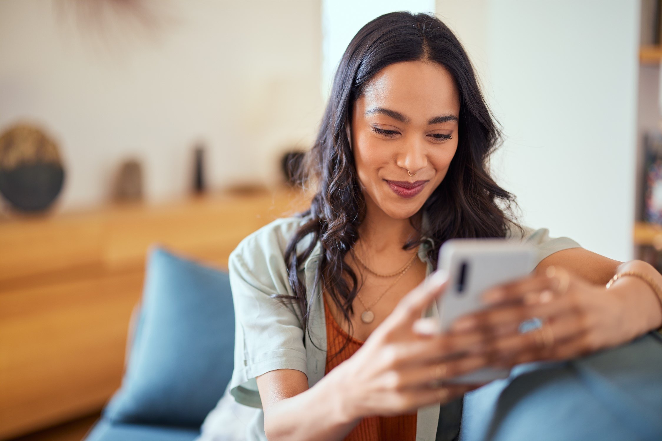 Woman using phone