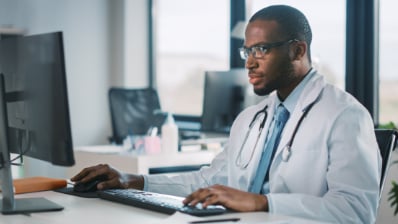 Man working at computer