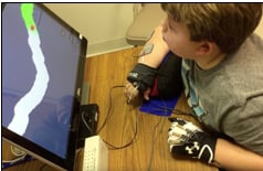 Individual using video games as a form of biofeedback