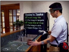 Individual getting virtual reality intervention